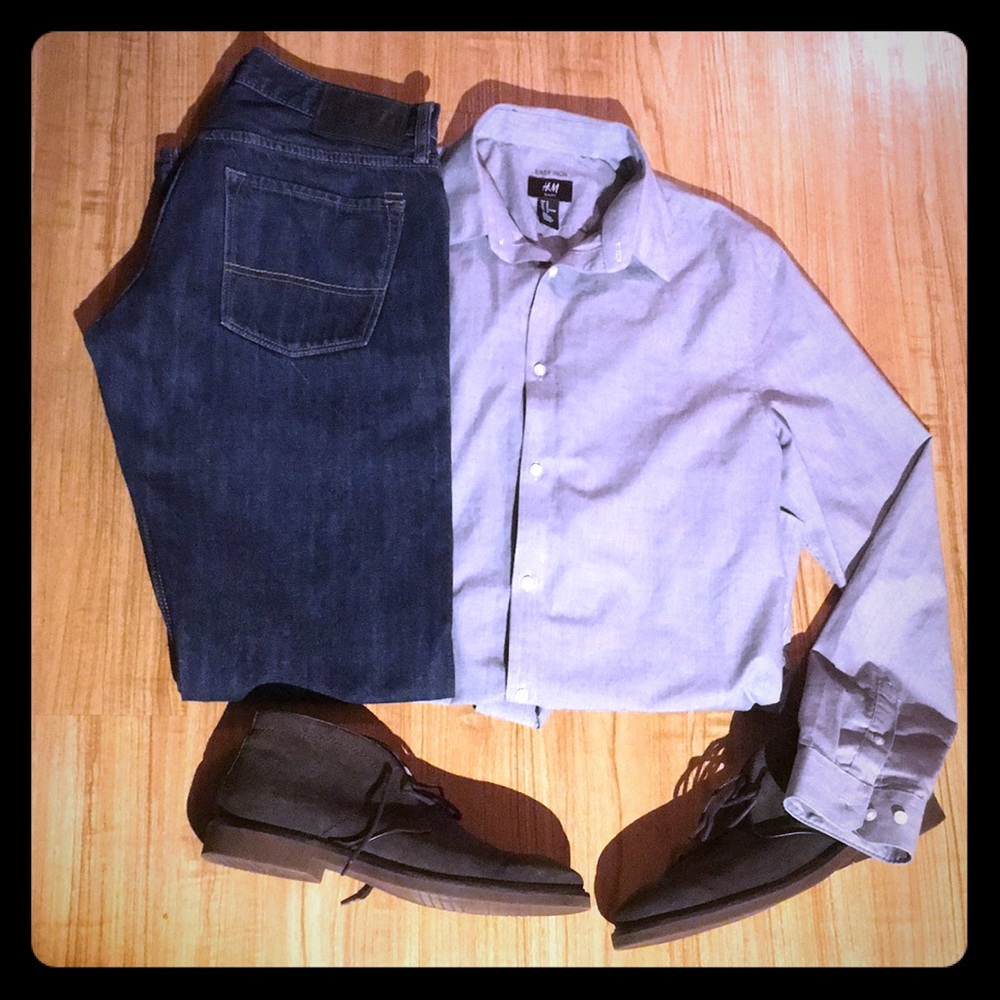 Grayish/blue button up